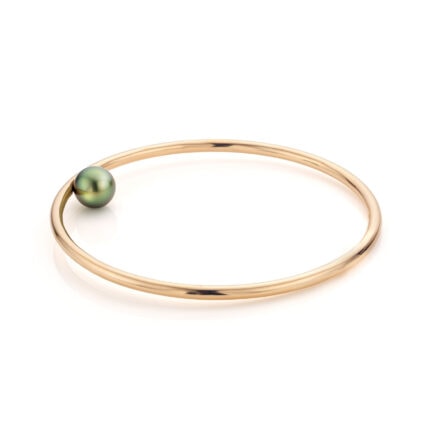 bracelet rose gold green tahiti pearl balancing pearl marie-benedicte