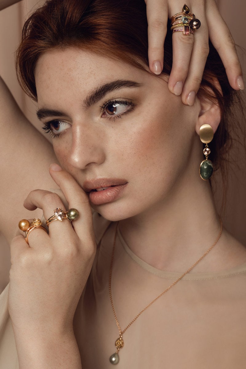 marie-benedicte wedding rings engagement rings  gold gemstones pearls