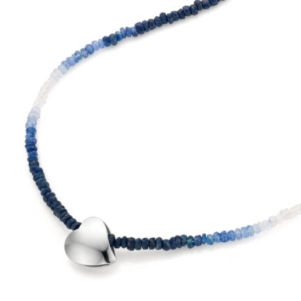 necklace white gold heart blue sapphire marie-benedicte