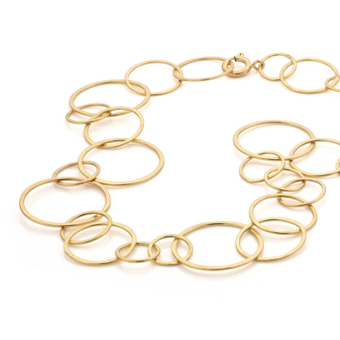 large link chain yellow gold matte marie benedict detail