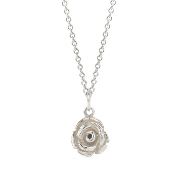 necklace rose silver marie-benedicte