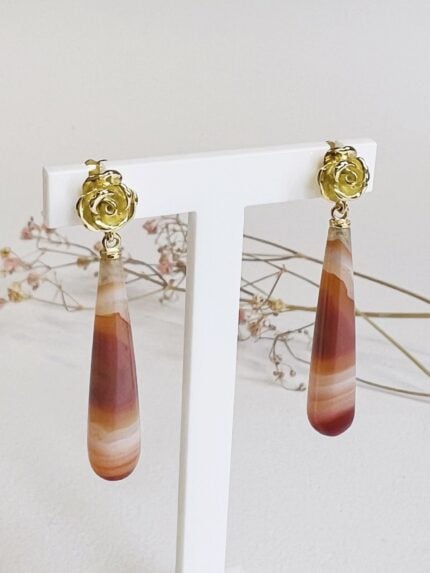 earrings-roses-gold-carnelian