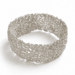 Unique handmade silver knitted bracelet